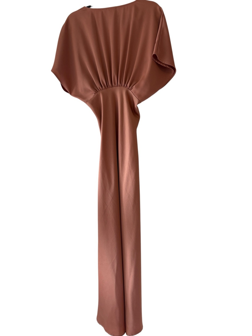 Anthropologie BHLDN Leila Satin Charmeuse Maxi Dress Size 2 In Dusty Rose - Picture 4 of 12